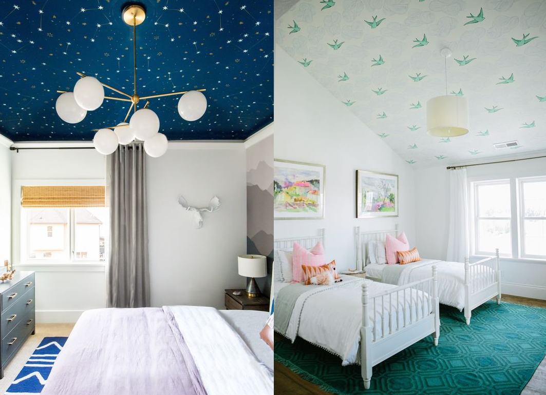 Идеи дизайна с обоями на потолке: неожиданно и креативно - фото, описание