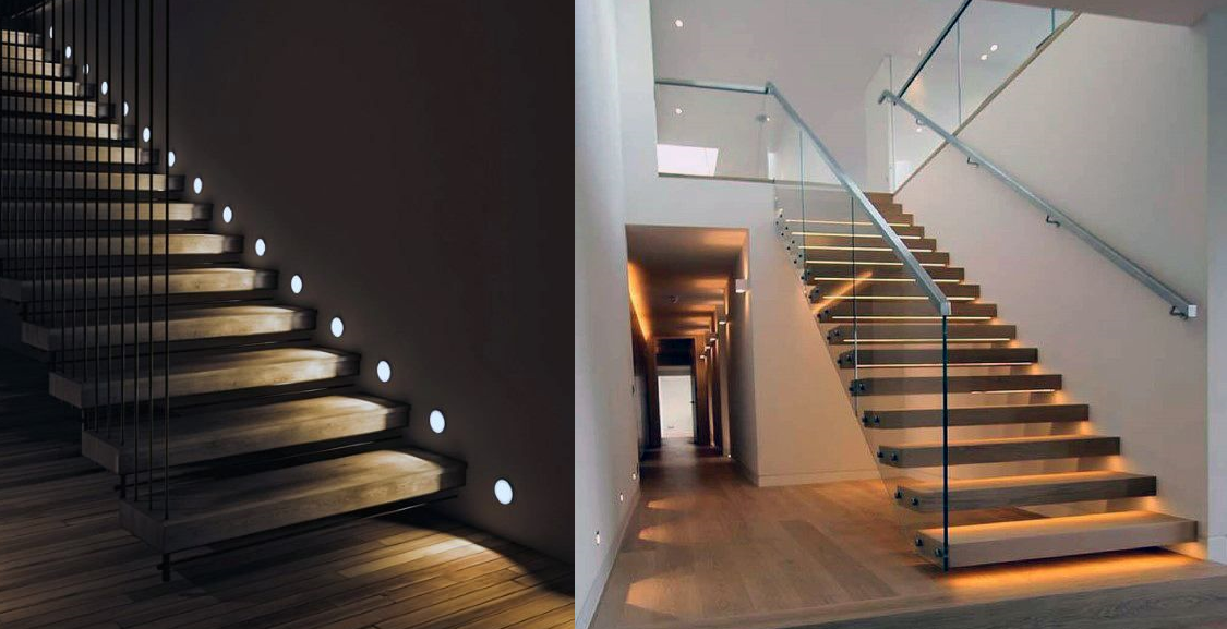 Подсветка лестницы в доме: идеи освещения (фото) | Дом Мечты