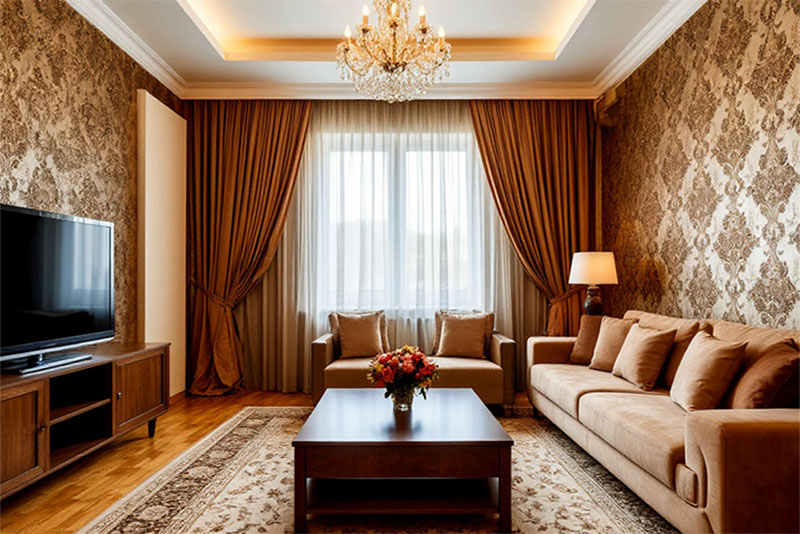 Модные обои в гостиную в 2026 году: тренды и современный стиль