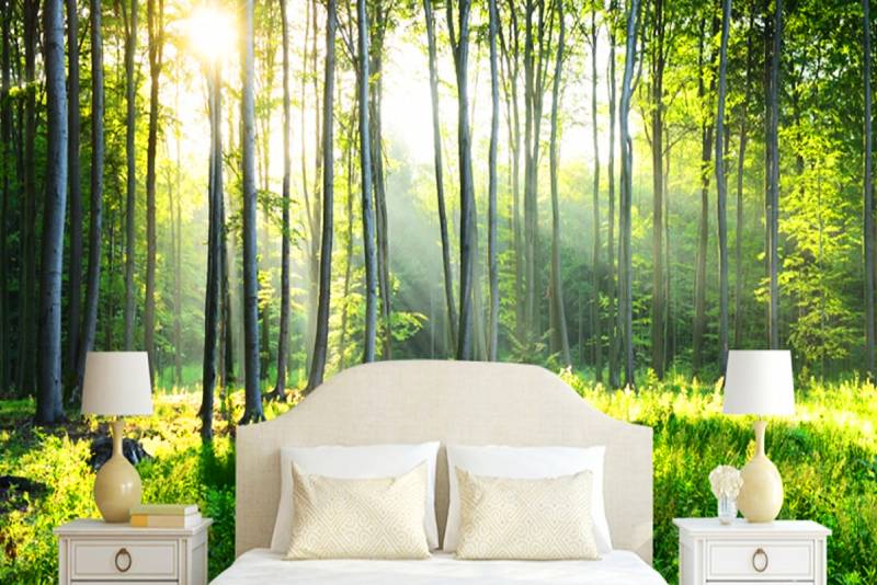 Комбинирование обоев в спальне - фото лучших идей дизайна спальни с обоями в два цвета