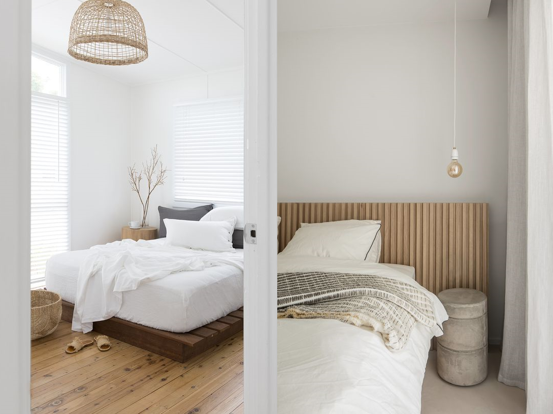 Светлая спальня дизайн минимализм