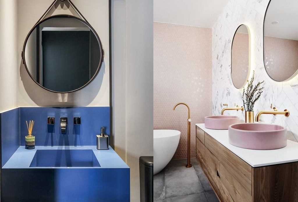 Круглые зеркала - стильное решение для ванной комнаты