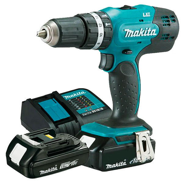 Аккумуляторная ударная дрель-шуруповерт Makita-DHP453SYE-LXT-18V